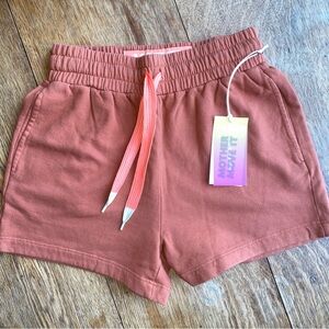 MOTHER Rust Orange Athletic Shorts “move it”